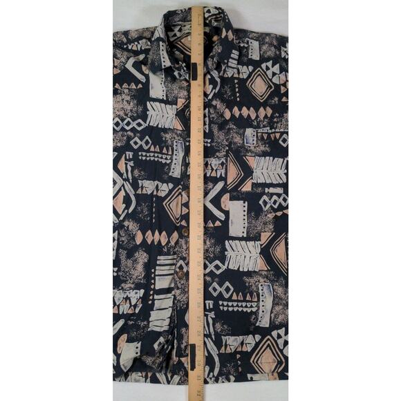 Robert Stock 90s Aztec Style Men's Button Up Shirt Size XL - Picture 5 of 13